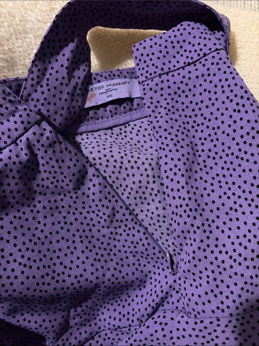 Purple Polka Dot Tie-Waist Skort